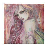De Shy Flirt Modern Fairy Fantasy Art Tegeltje (Voorkant)