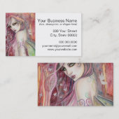De Shy Flirt Modern Fairy Fantasy Art Visitekaartje (Voorkant / Achterkant)