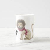 De Shy Lion is persoonlijk Porselein Kop (Voorkant)