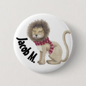 De Shy Lion is persoonlijk Ronde Button 5,7 Cm (Voorkant)