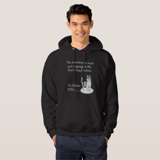 De Siberiaanse Husky Dog Hoodie (Voorkant volledig)