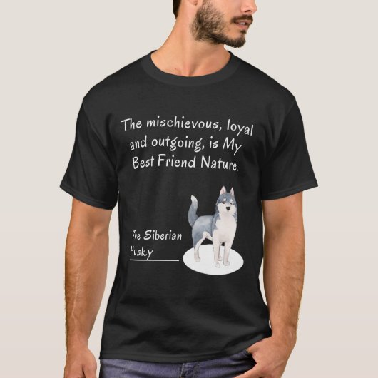 De Siberiaanse Husky Dog T-shirt (Voorkant)