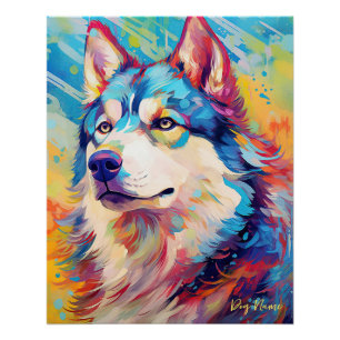 De Siberische Husky Dog 004 - Zetton Ziana Perfect Poster
