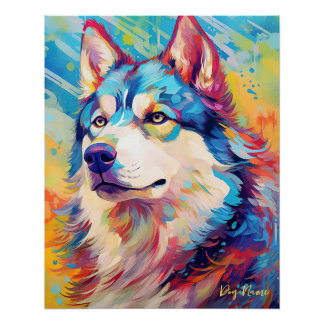 De Siberische Husky Dog 004 - Zetton Ziana Perfect Poster