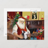 De Siberische Husky van de Kerstman Feestdagenkaart (Voorkant / Achterkant)