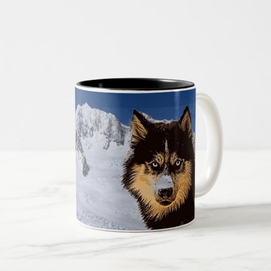 De Siberische Schor Mok van de Koffie (Voorkant rechts)