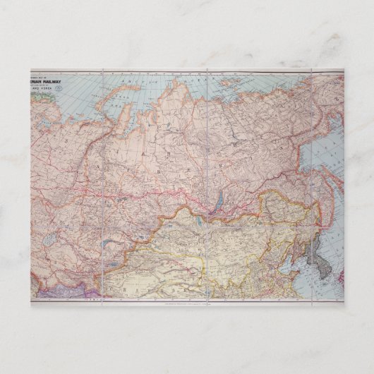 De Siberische spoorweg Briefkaart (Voorkant)