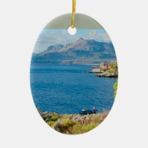 De Siciliaanse Visser Keramisch Ornament