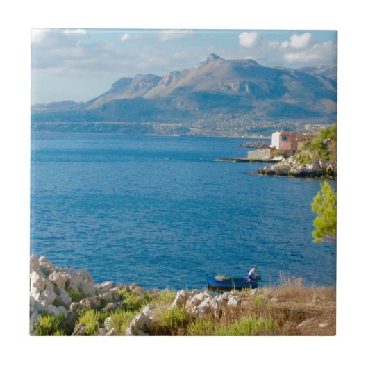 De Siciliaanse vissers Tegeltje (Voorkant)