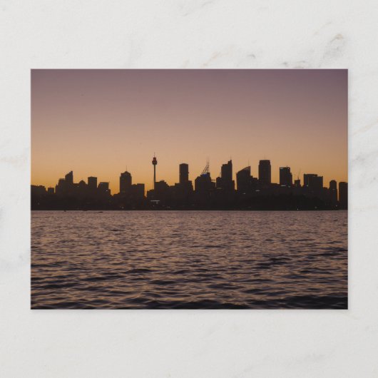De Sidney Skyline bij schemering - Briefkaart (Voorkant)