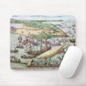 De Siege Tunis of La Goulette door Charles V. Muismat (Met muis)