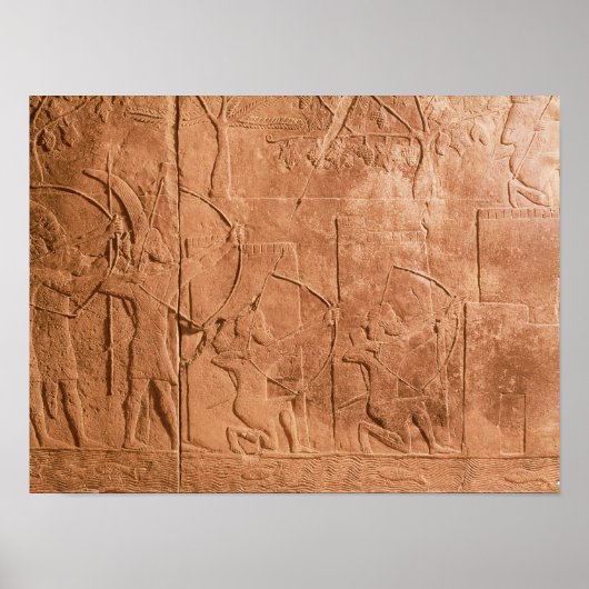 De Siege van Alammu door het leger van Sennacherib Poster (Voorkant)