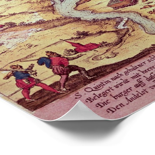 De Siege van St. Quentin, 27 juli 1557 Poster (Hoek)