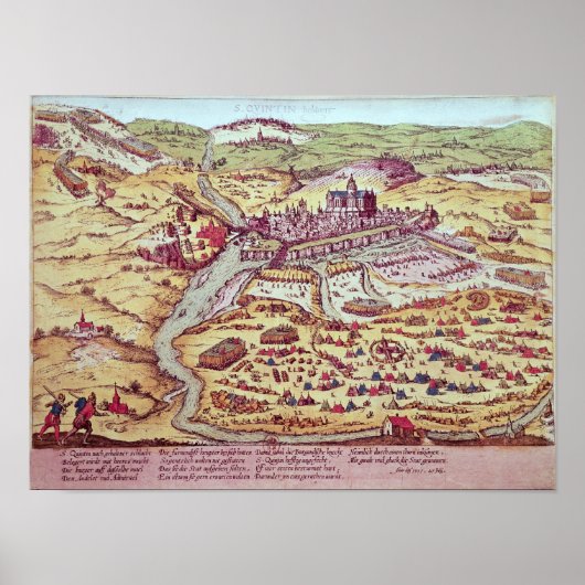 De Siege van St. Quentin, 27 juli 1557 Poster (Voorkant)