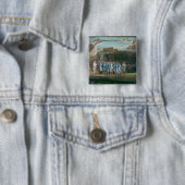De Siege van Yorktown Vierkante Button 5,1 Cm (In situ)
