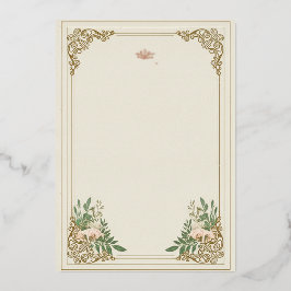 De sierlijke bloei bruiloft uitnodiging