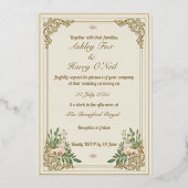 De sierlijke bloei bruiloft uitnodiging (Voorkant)