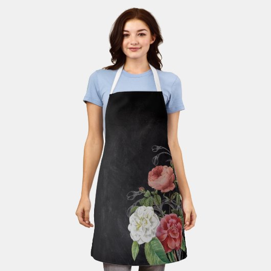 De sierlijke bloemen schort (Gedragen)