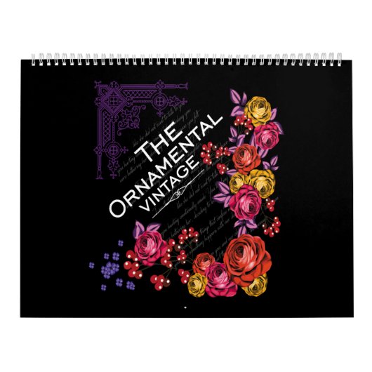 de sierlijke vintage kalender (Hoes)