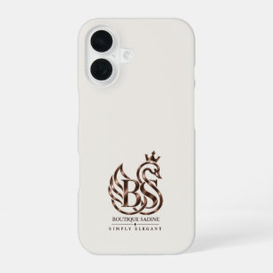 De sierlijke zwaan minimalistische ivoor iPhone-ho iPhone 16 Hoesje