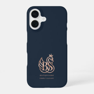 De sierlijke zwaan minimalistische Navy iPhone-hoe iPhone 16 Hoesje