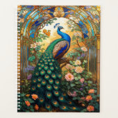 De sierlijkheid van de pauw Art Nouveau Planner (Voorkant)