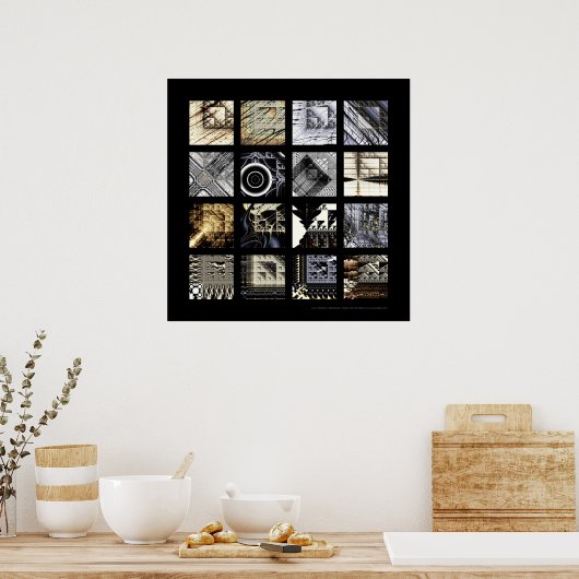 De Sierpinski-variaties Poster (Keuken)