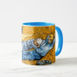 De Siesta (1890) landschapsbeeldige kunst Van Gogh Mok