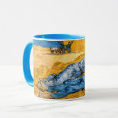 De Siesta (1890) landschapsbeeldige kunst Van Gogh Mok (Voorkant links)