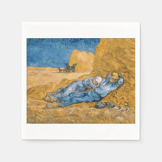 De Siesta 1890 van Vincent van Gogh Servet (Voorkant)