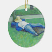De Siesta (door Gustave Caillebotte) Keramisch Ornament (Links)