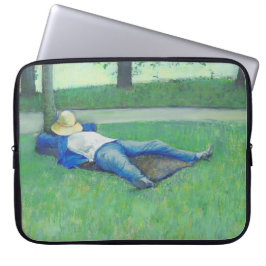 De Siesta (door Gustave Caillebotte) Laptop Sleeve