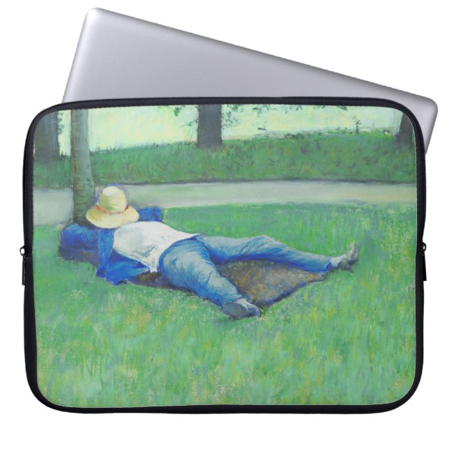 De Siesta (door Gustave Caillebotte) Laptop Sleeve (Voorkant)