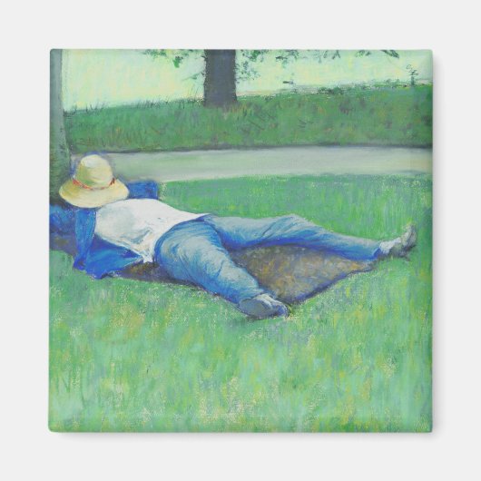 De Siesta (door Gustave Caillebotte) Magneet (Voorkant)