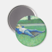 De Siesta (door Gustave Caillebotte) Magneet (Voorkant / Achterkant)