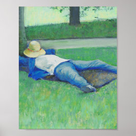 De Siesta (door Gustave Caillebotte) Poster