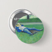De Siesta (door Gustave Caillebotte) Ronde Button 5,7 Cm (Voorkant /achterkant)