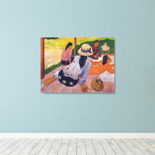 'De Siesta' - Paul Gauguin Canvas Afdruk (Insitu (Houten vloer))
