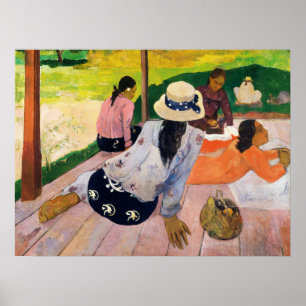 De siësta van Paul Gauguin, een stille levensscène Poster