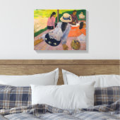 De siësta van Paul Gauguin Tahitian Vrouwen Tahiti Canvas Afdruk (Insitu (Slaapkamer))