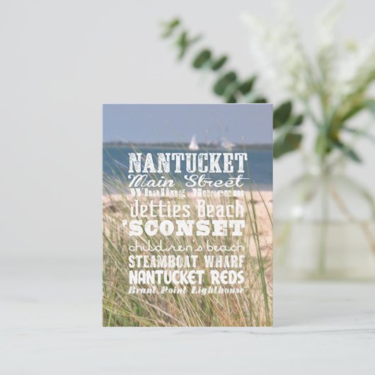De Sights of Nantucket, Massachusetts - Briefkaart (Staand voorkant)