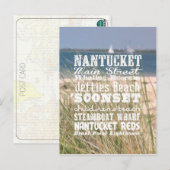 De Sights of Nantucket, Massachusetts - Briefkaart (Voorkant / Achterkant)