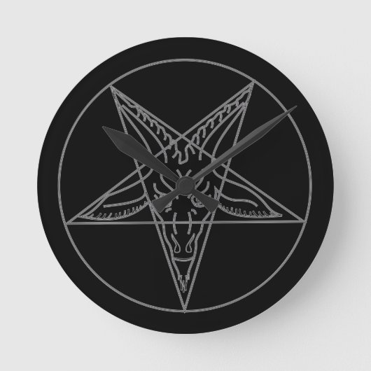 De Sigil van Baphomet Ronde Klok (Voorkant)