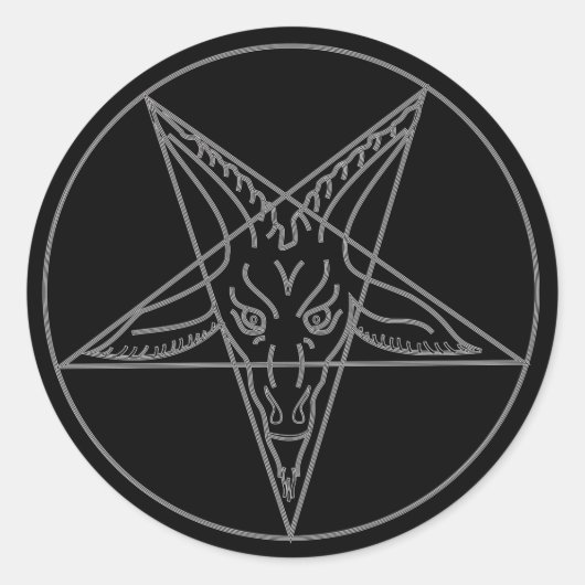 De Sigil van Baphomet Ronde Sticker (Voorkant)