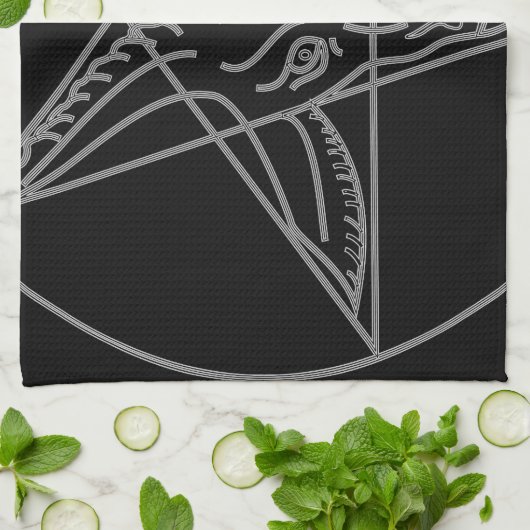 De Sigil van Baphomet Theedoek (Gevouwen)