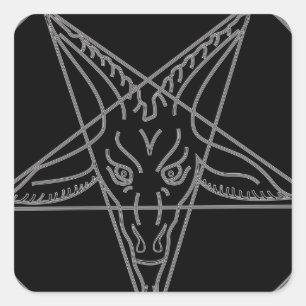 De Sigil van Baphomet Vierkante Sticker