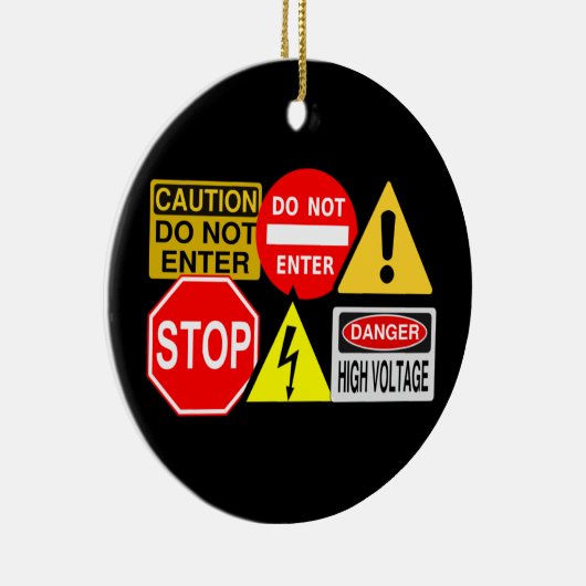 De signaalversiering van het verkeer - pas aan! keramisch ornament (Rechts)