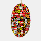 De signaalversiering van het verkeer - pas aan! keramisch ornament (Rechts)