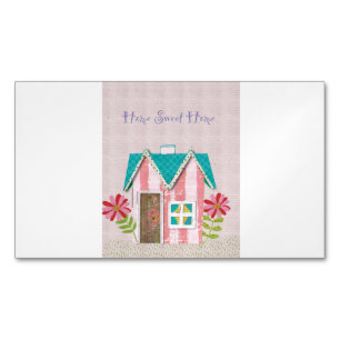 De Signature Whimsy (Roze & Turkoois) Magnetisch Visitekaartje