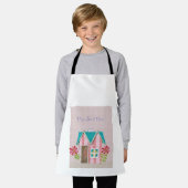 De Signature Whimsy (Roze & Turkoois) Schort (Gedragen)